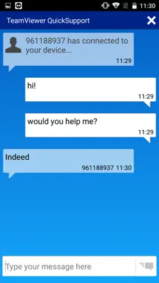 TeamViewer QuickSupport android App screenshot 0